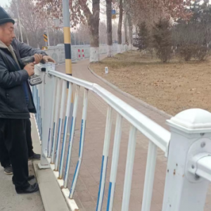 南村鎮(zhèn)更換受損護(hù)欄，保障出行安全