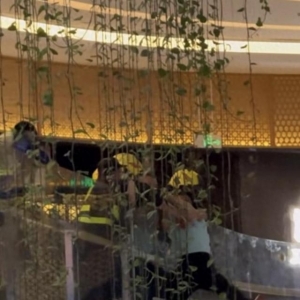 男子翻越商場護(hù)欄要跳樓 被救下后送進(jìn)派出所